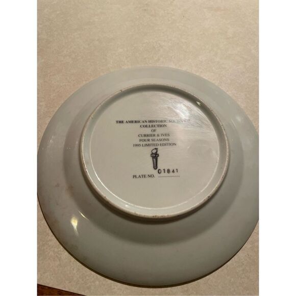 CURRIER and IVES PLATE American Homestead Set 3 - Picture 3 of 10